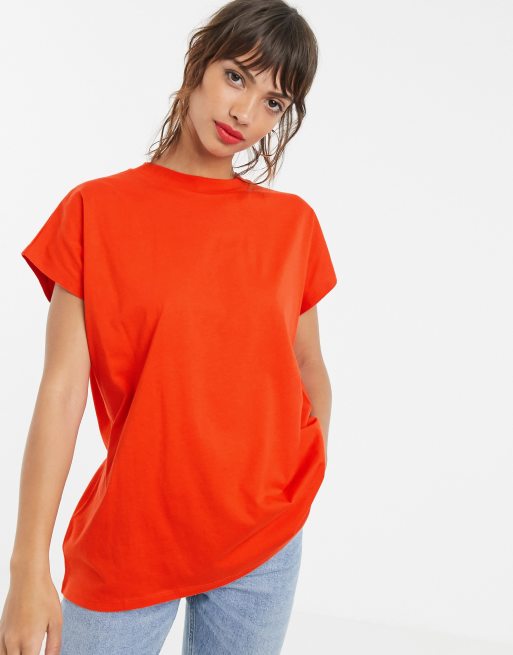 Red oversized best sale t shirt womens