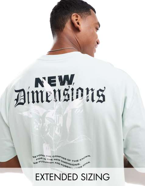 ASOS DESIGN oversized t-shirt in sage green with back print - view 1
