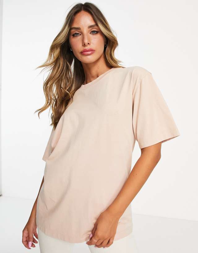 ASOS DESIGN oversized t-shirt in sand