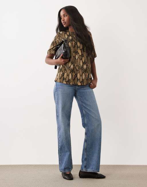 ASOS DESIGN oversized t shirt in snake print, 2 of 4