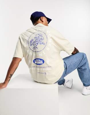 Stone 100% Cotton Thick Soft Textured Oversize Fit Printed Men's T-Shirt - 88360