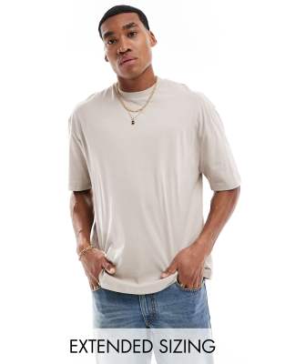 ASOS DESIGN oversized t-shirt in stone