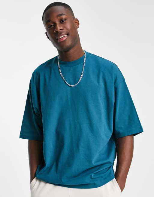 ASOS DESIGN oversized t-shirt in teal with mystic back print, 2 of 4