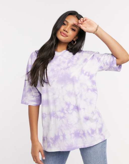 ASOS DESIGN oversized t-shirt in tie dye in lilac | ASOS