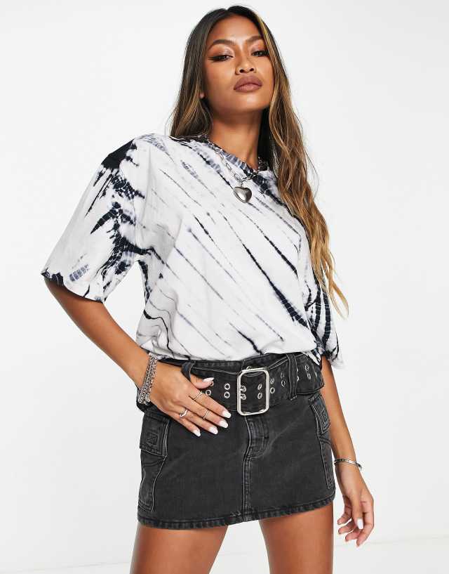 ASOS DESIGN oversized T-shirt in tie dye in mono