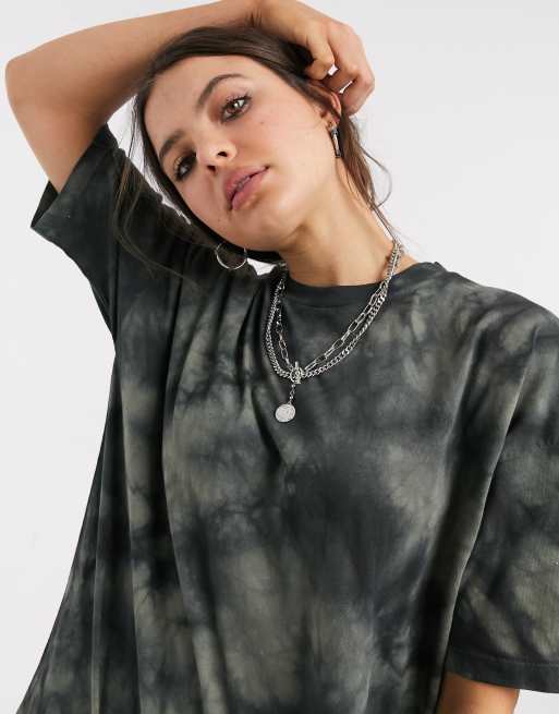 ASOS DESIGN - Oversized t-shirt in tie-dye wash in dezelfde tint