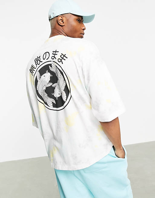 ASOS DESIGN oversized t-shirt in tie dye with back print