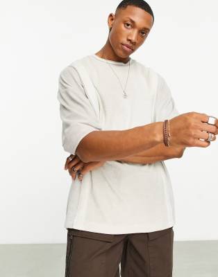 Asos Design Oversized T-shirt In Neutral