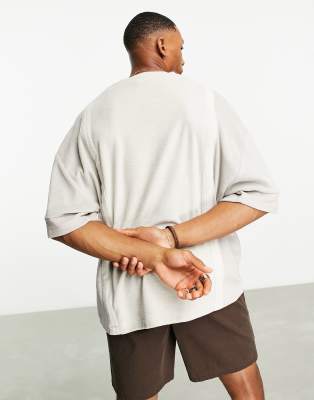 Asos Design Oversized T-shirt In Neutral