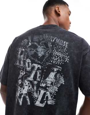 【関税・送料込】Washed pigment grunge Indian printed t-shirt grunge-shirt-techwear-