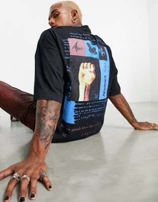 Asos Design Oversized T-shirt In Black