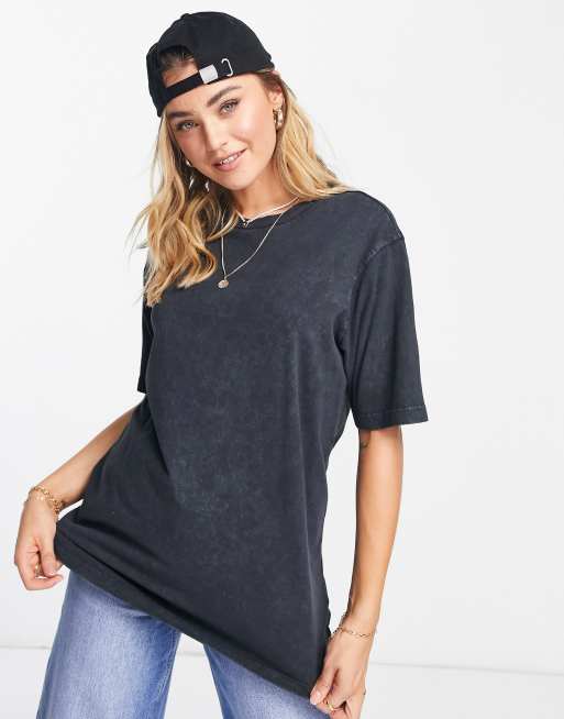 T shirt discount oversize noir femme