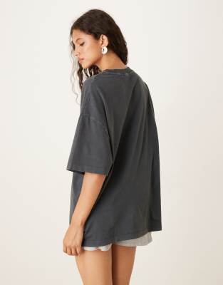 Asos Design Oversized T-shirt In Gray