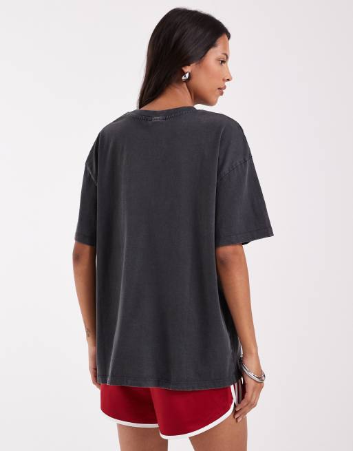 ASOS DESIGN oversized t-shirt in washed charcoal, 4 of 4