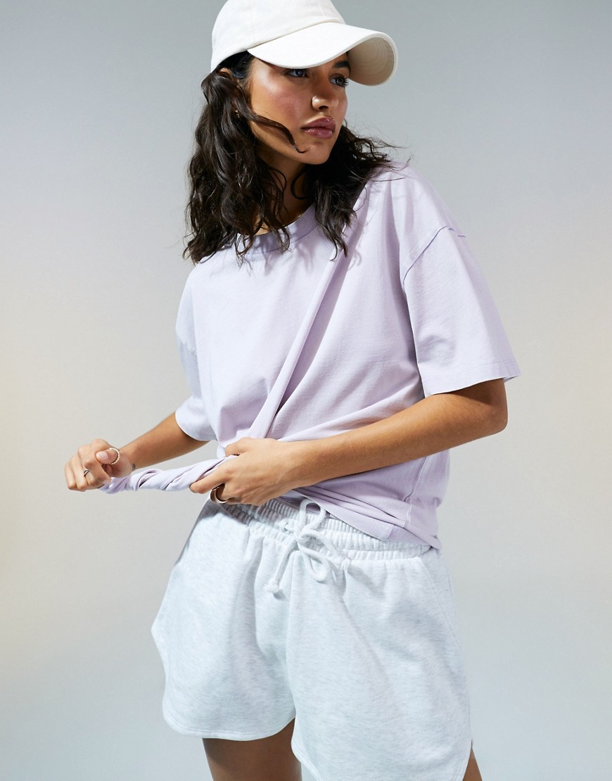 Asos Design Oversized T-shirt In Washed Lilac-purple