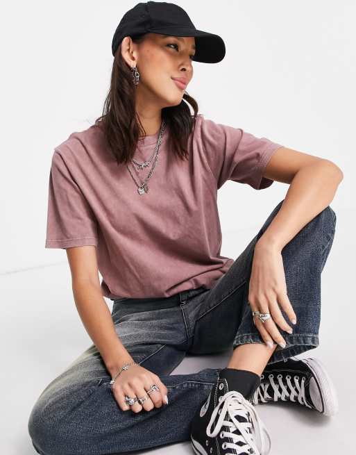 ASOS DESIGN oversized t-shirt in washed mink
