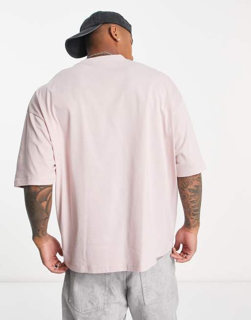 ASOS Oversized T-Shirt With Half Sleeve In Neon Pink