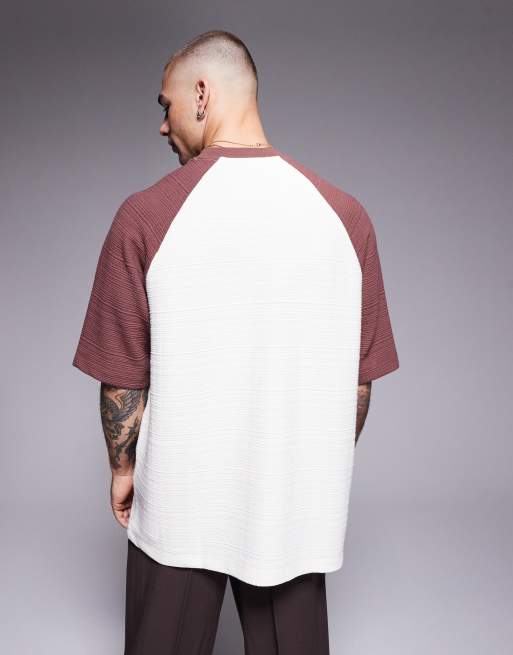 ASOS DESIGN oversized t-shirt in white texture , 4 of 4
