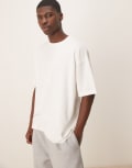 [ASOS DESIGN] ASOS DESIGN oversized t-shirt in white towelling L WHITE