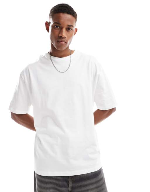 ASOS DESIGN oversized t-shirt in white with abstract art back print, 4 of 4