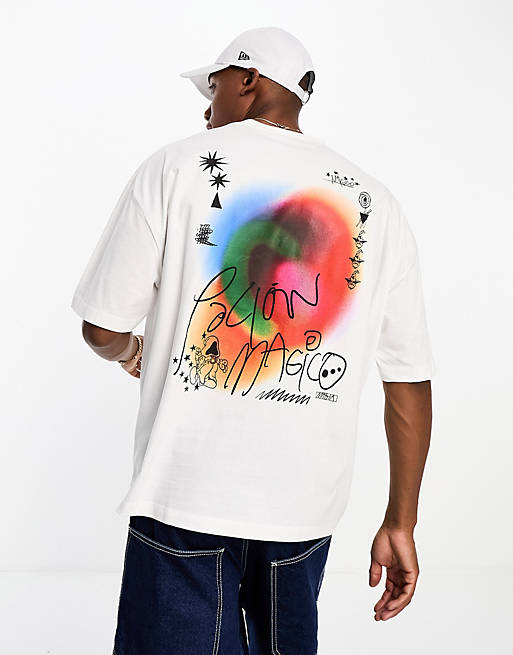 ASOS DESIGN oversized t-shirt in white with abstract back print | ASOS