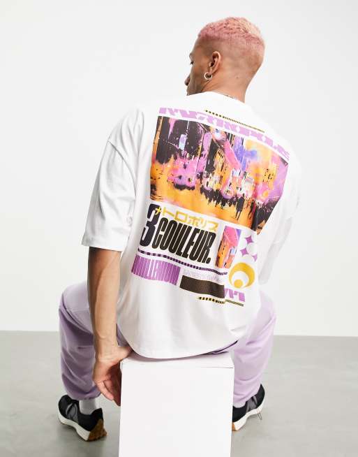 White oversized graphic sales tee