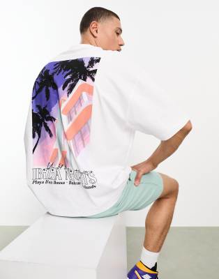 ASOS DESIGN oversized t-shirt in white with Ibiza back graphic | ASOS