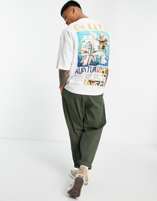 ASOS DESIGN oversized t-shirt in white with photographic back print