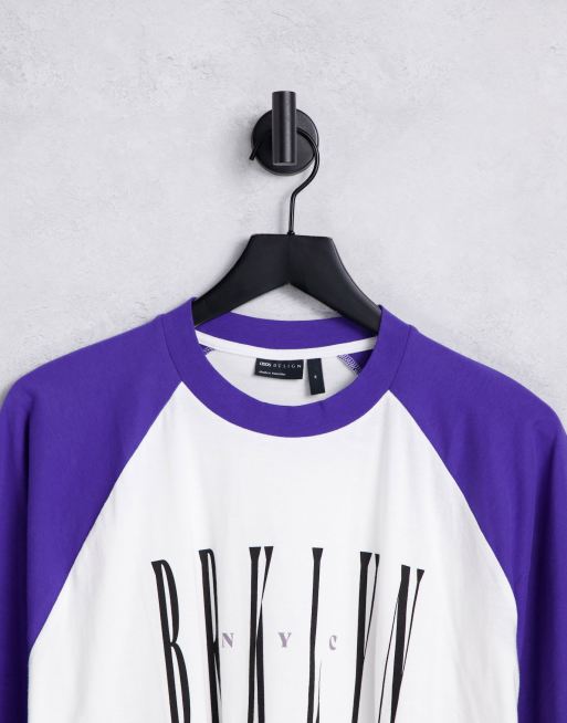 ASOS DESIGN oversized T-shirt in off-white with New York city print