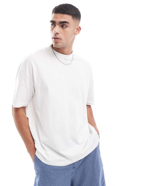ASOS DESIGN - Oversized T-shirt in wit met print op de achterkant, 4 van 4