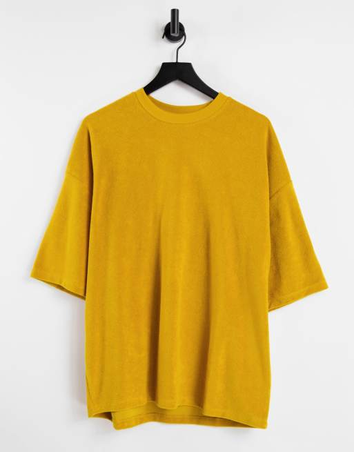 ASOS DESIGN oversized tshirt in yellow towelling ASOS