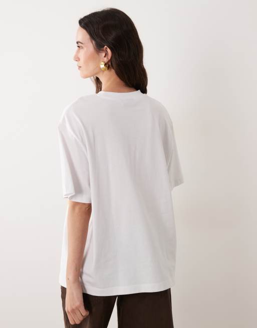 ASOS DESIGN Oversized T-shirt med blomsterprint i pink og hvid, 3 af 4