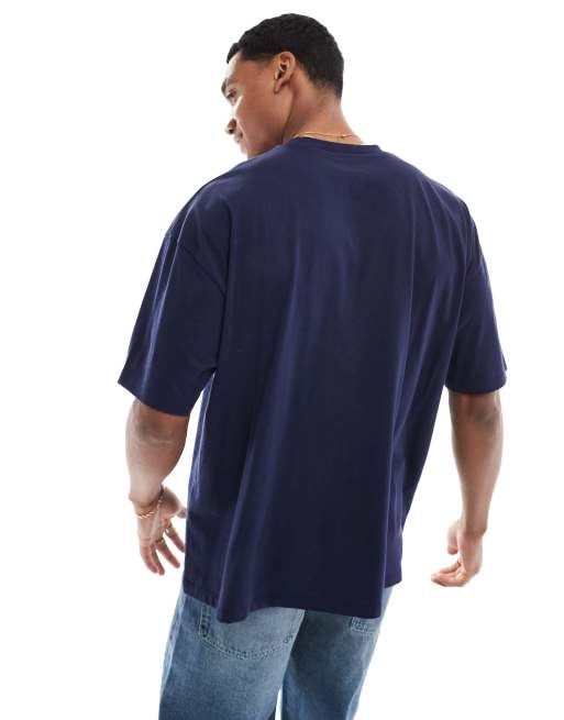 ASOS DESIGN - Oversized T-shirt med 'France'-print på brystet i blå, 2 af 4