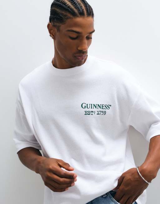 ASOS DESIGN oversized t-shirt med Guinness-tryck i vitt, 3 av 5