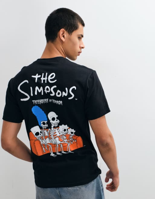 ASOS DESIGN oversized t-shirt med Halloween- och The Simpsons-tryck i svart, 3 av 5