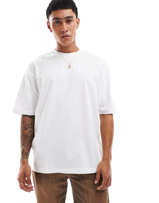 ASOS DESIGN oversized t-shirt in white with scenic back print