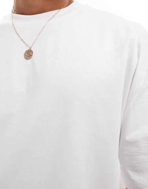 ASOS DESIGN oversized t-shirt in white with scenic back print