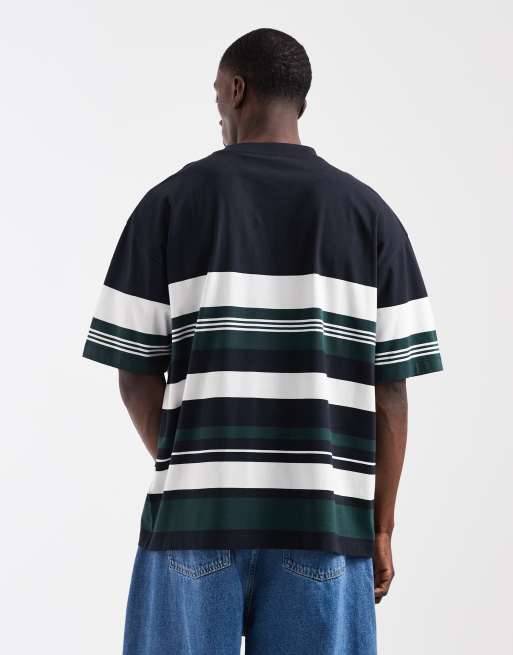 ASOS DESIGN - Oversized T-shirt med marineblå striber, 5 af 5