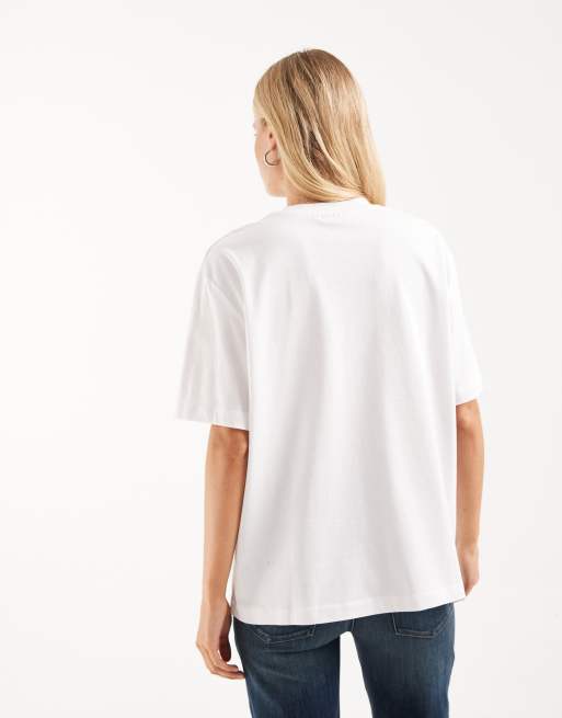 ASOS DESIGN oversized T-shirt med Rapido leopardgrafik i hvid, 4 af 4