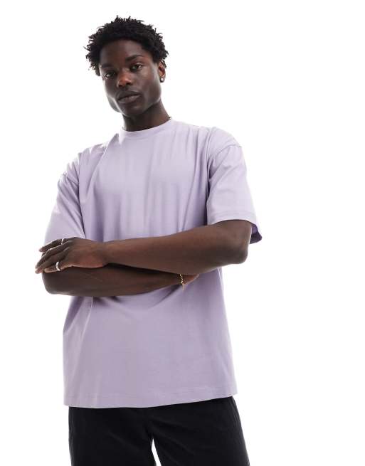 ASOS DESIGN - Oversized T-shirt med renæssanceprint på ryggen i lilla, 2 af 4