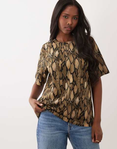 ASOS DESIGN - Oversized T-shirt med slangeprint - view 1