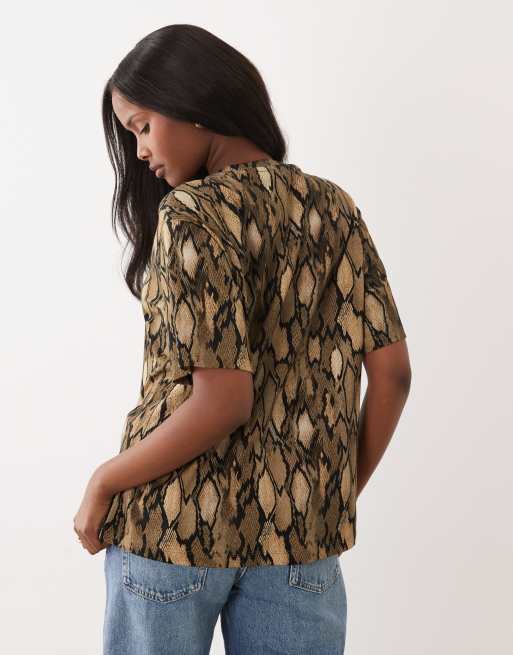 ASOS DESIGN - Oversized T-shirt med slangeprint, 4 af 4