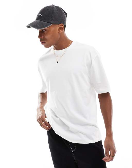 ASOS DESIGN - Oversized T-shirt med sommerfugleprint på ryggen i hvid, 3 af 4