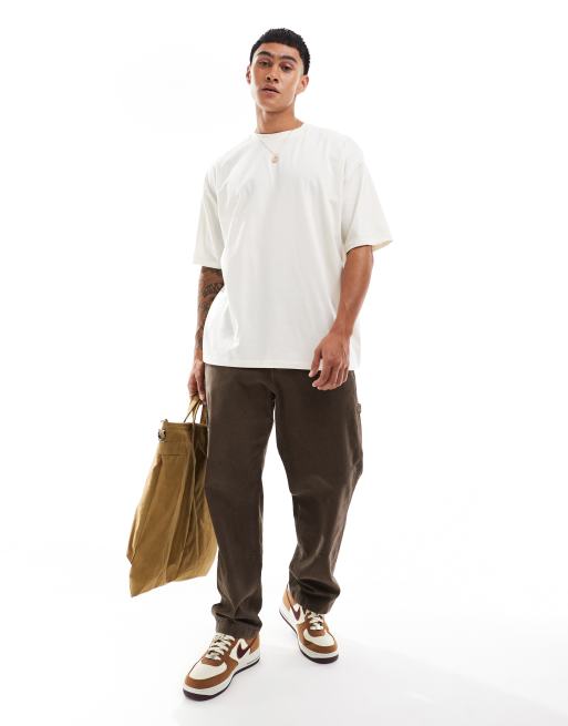 ASOS DESIGN - Oversized T-shirt med souvenirprint på ryggen i hvid, 4 af 4
