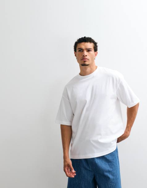 ASOS DESIGN oversized T-shirt med tavern-grafik i hvid - view 1