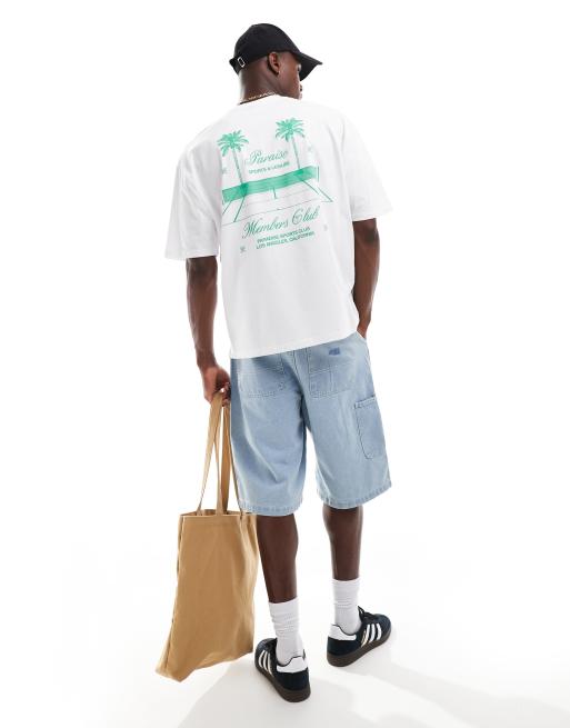 ASOS DESIGN - Oversized T-shirt med tennisprint på ryggen , 3 af 4