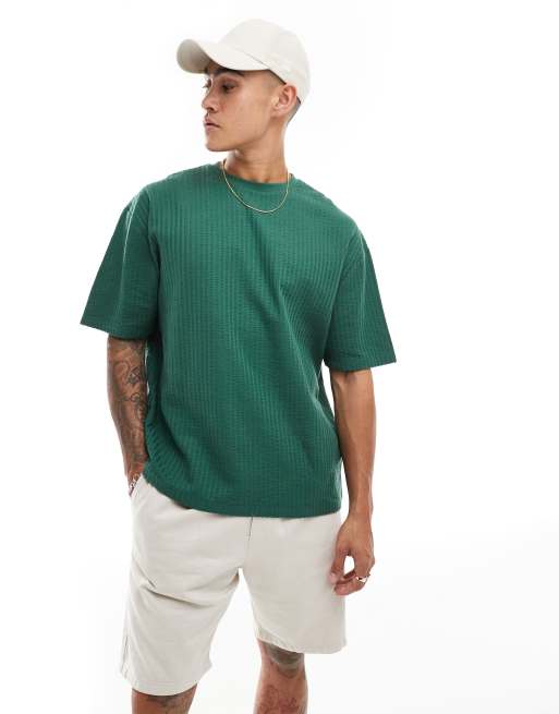 ASOS DESIGN - Oversized T-shirt met 'Berlin' print op de achterkant in groen, 3 van 4