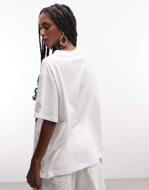 ASOS DESIGN oversized T-shirt met cactusfoto in wit, 4 van 7