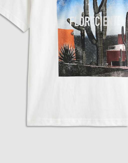 ASOS DESIGN oversized T-shirt met cactusfoto in wit, 7 van 7
