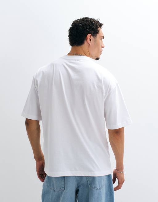 ASOS DESIGN oversized T-shirt met 'coming home'-voetbalslogan in wit, 3 van 5